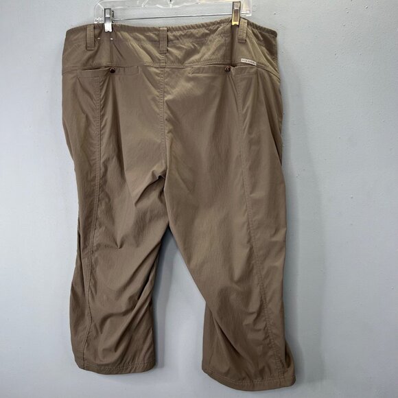 Royal Robbins Capri Hiking Pants 20 Standard Fit Cocoa Taupe Tab Adjustable Hem - Picture 5 of 8